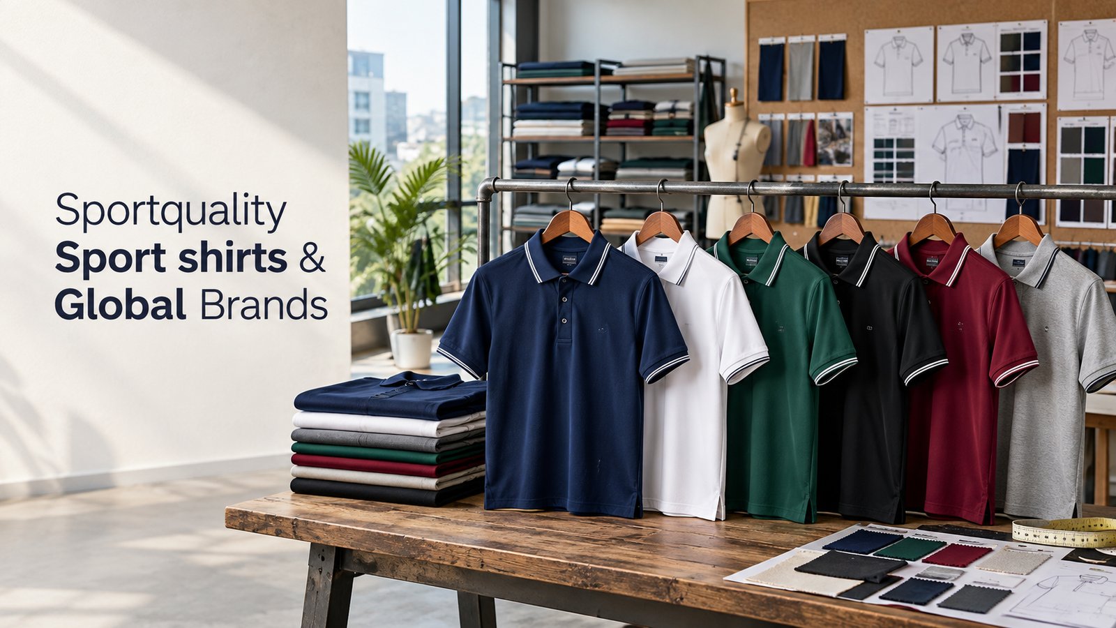 Sports polo shirts for global fashion brands sourced from Bangladesh by Simura Fashions